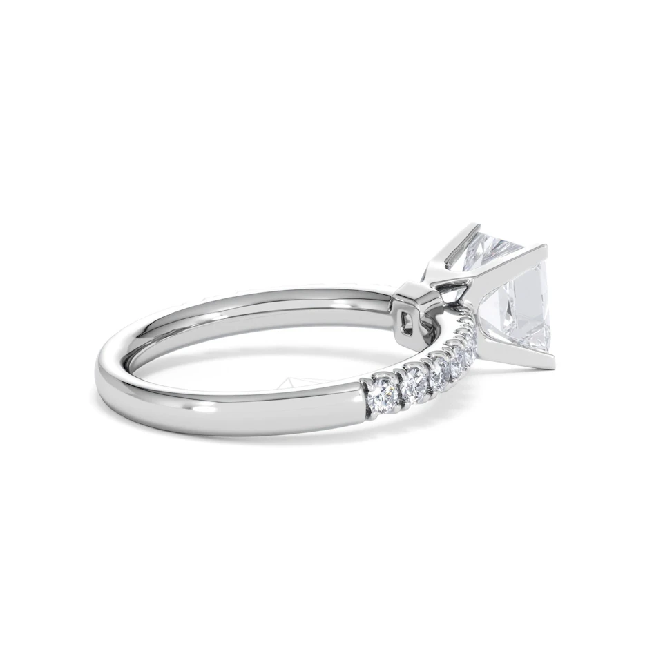 2.10ct Katerina Lab Princess Diamond Engagement Ring 18KW Gold F/VS1