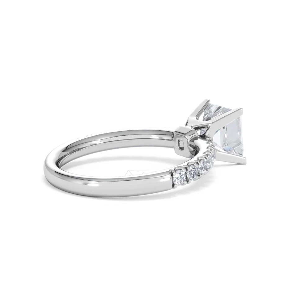 2.10ct Katerina Lab Princess Diamond Engagement Ring 18KW Gold F/VS1