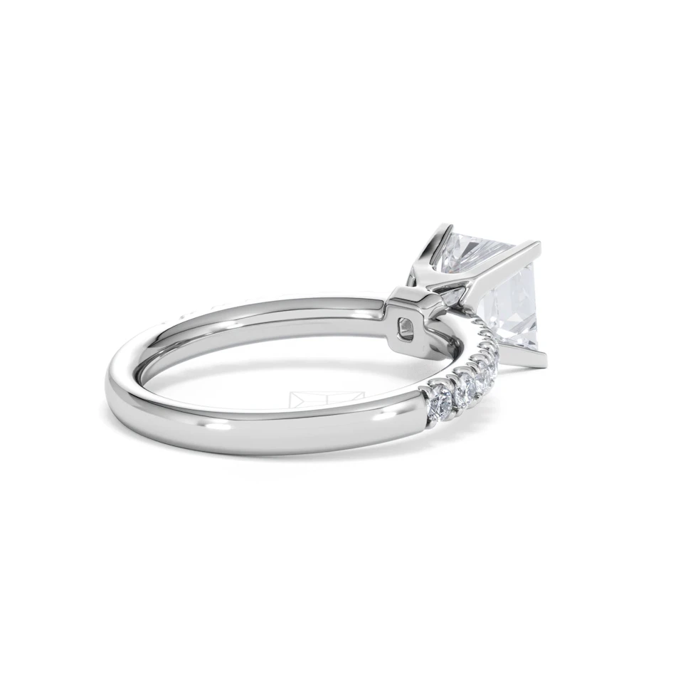 2.10ct Katerina Lab Princess Diamond Engagement Ring 18KW Gold F/VS1
