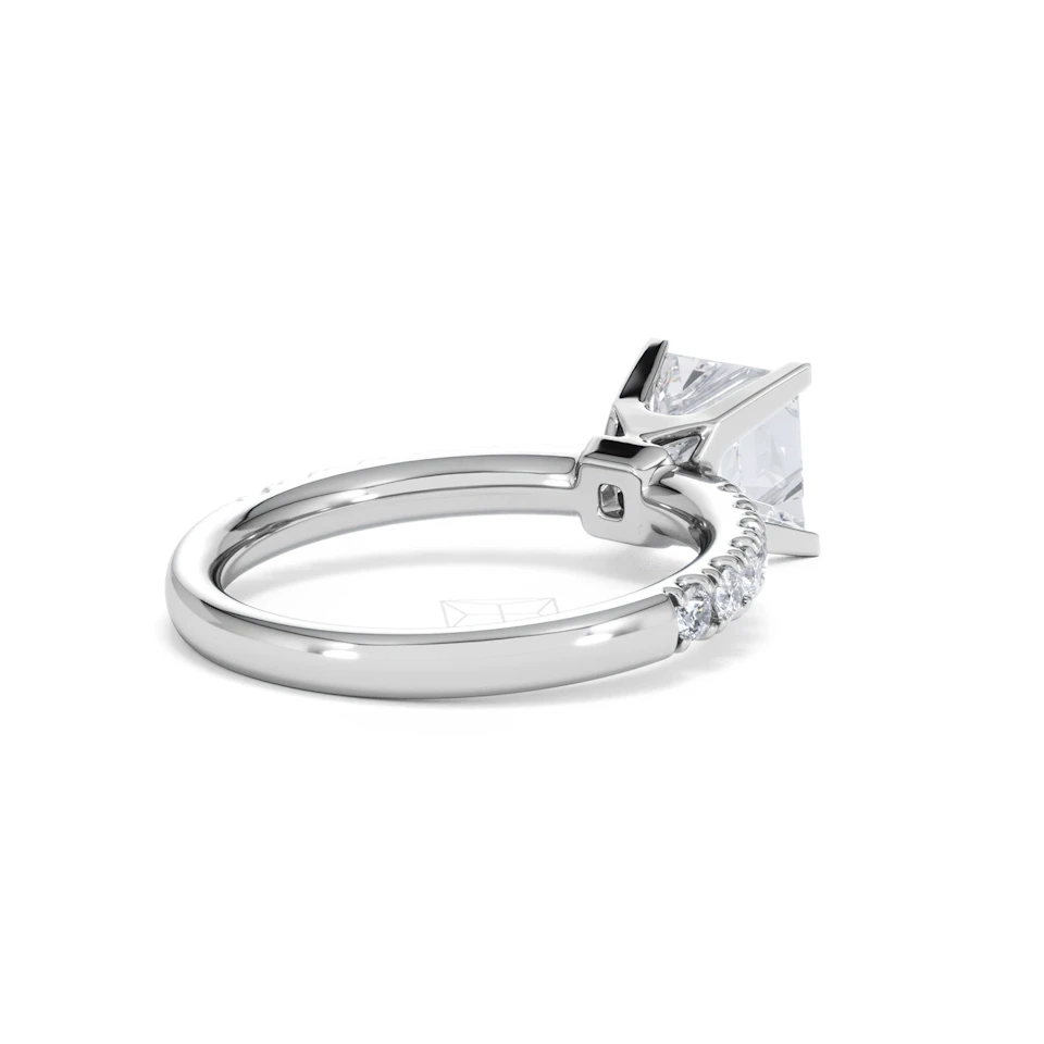 2.10ct Katerina Lab Princess Diamond Engagement Ring 18KW Gold F/VS1
