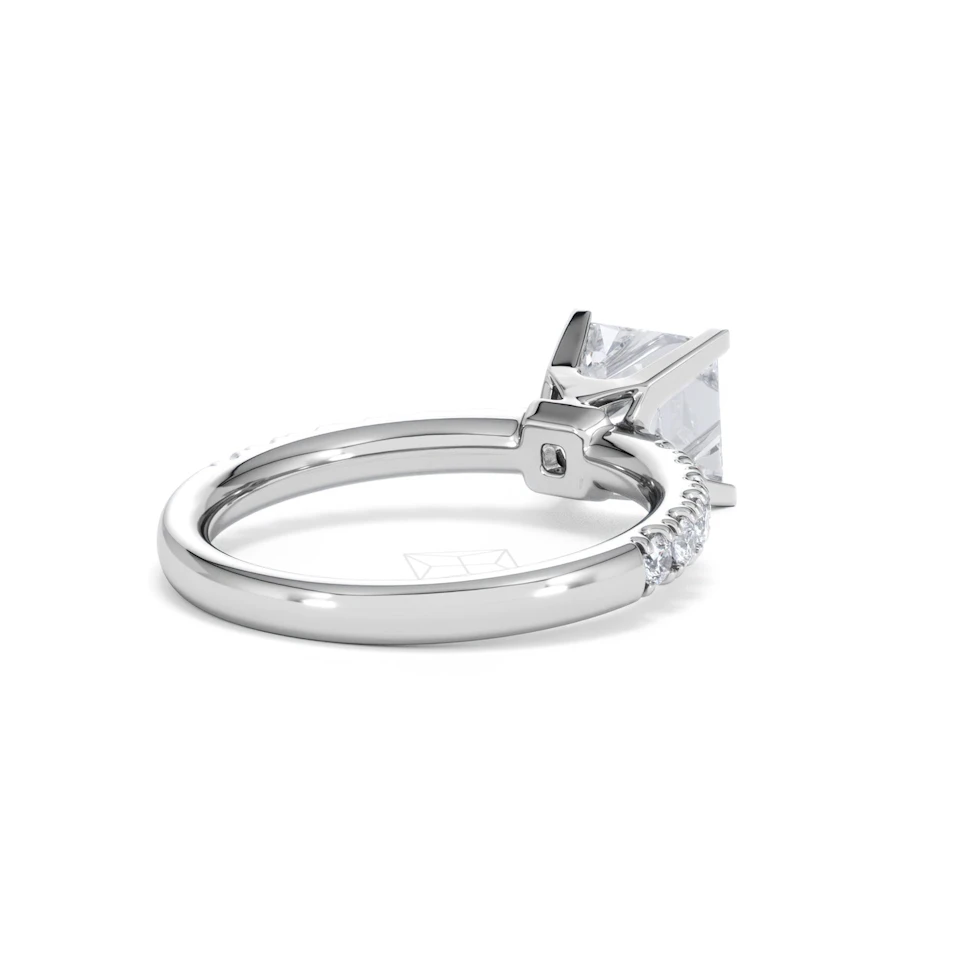 2.10ct Katerina Lab Princess Diamond Engagement Ring 18KW Gold F/VS1