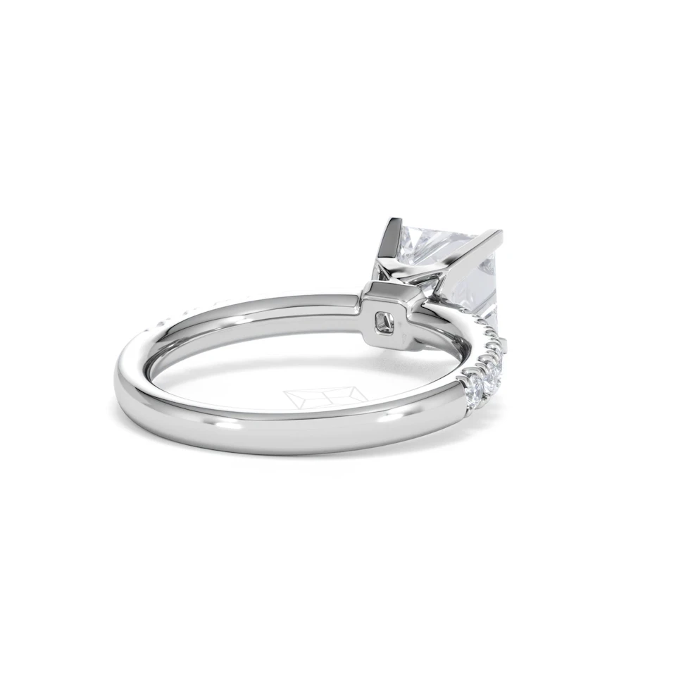 2.10ct Katerina Lab Princess Diamond Engagement Ring 18KW Gold F/VS1