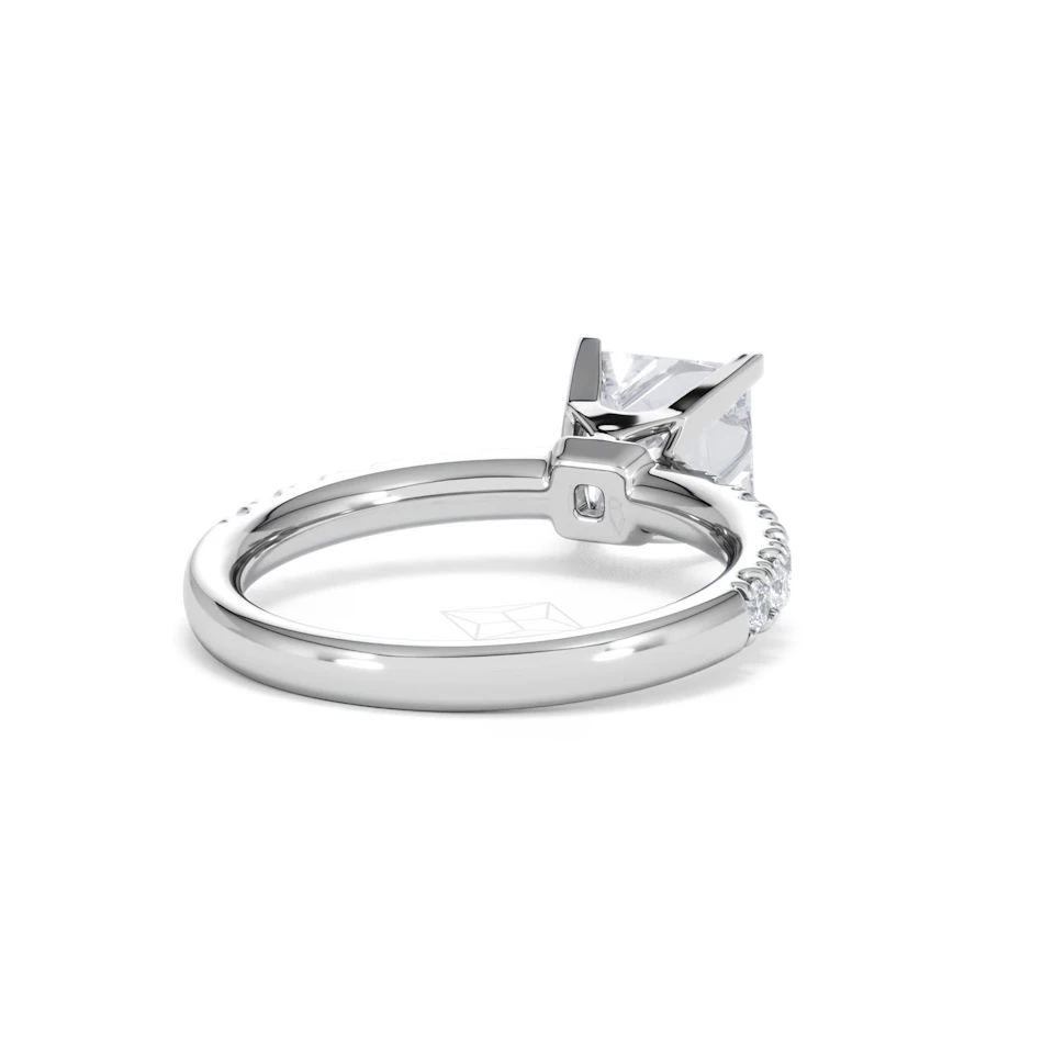 2.10ct Katerina Lab Princess Diamond Engagement Ring 18KW Gold F/VS1