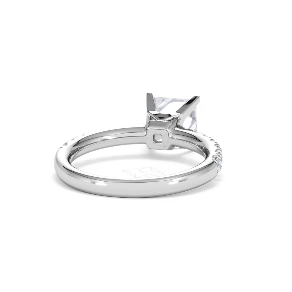 2.10ct Katerina Lab Princess Diamond Engagement Ring 18KW Gold F/VS1