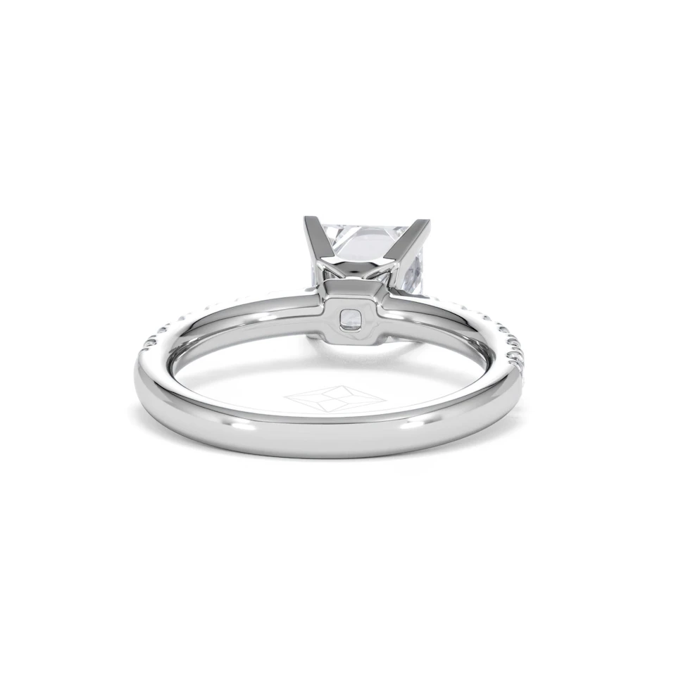 2.10ct Katerina Lab Princess Diamond Engagement Ring 18KW Gold F/VS1