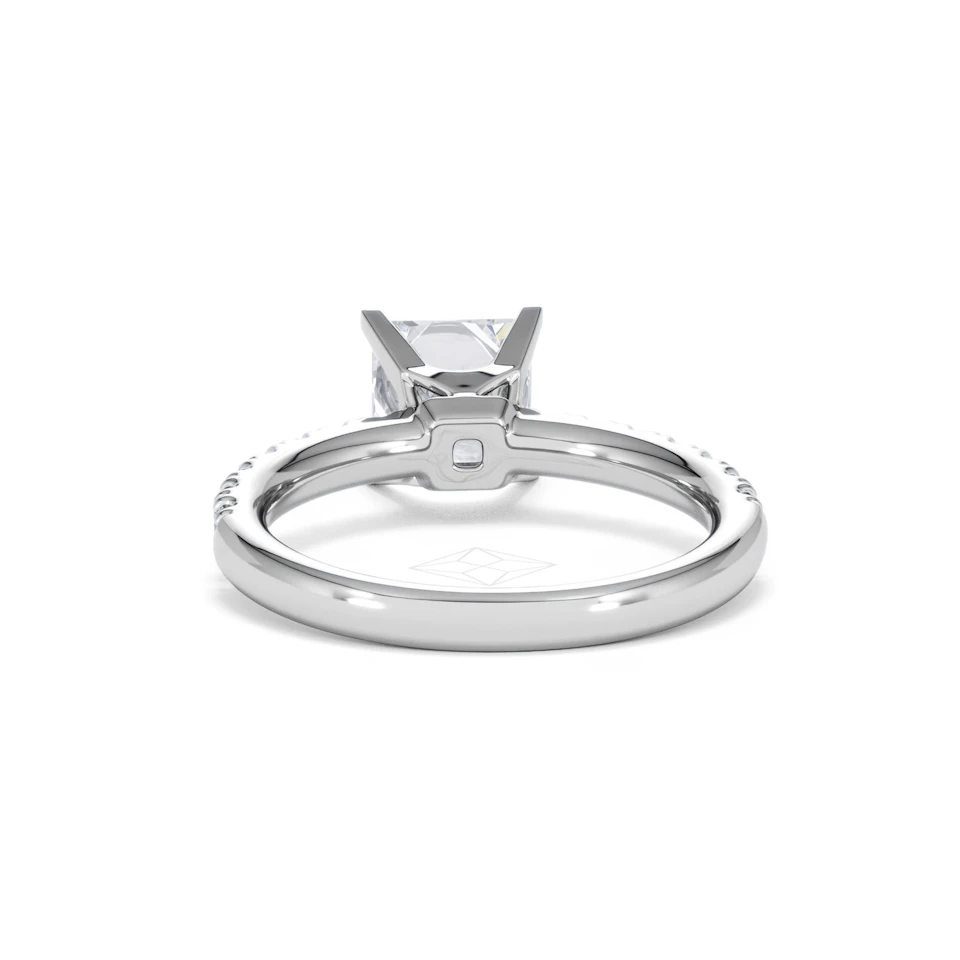 2.10ct Katerina Lab Princess Diamond Engagement Ring 18KW Gold F/VS1