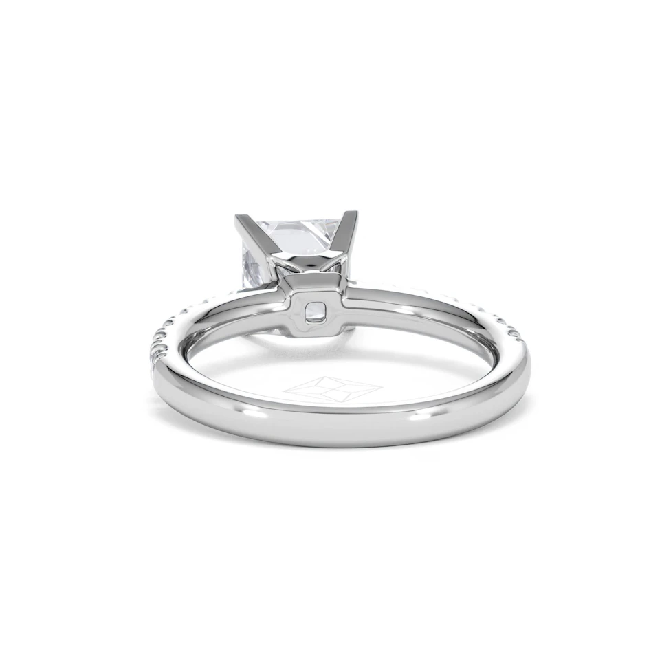 2.10ct Katerina Lab Princess Diamond Engagement Ring 18KW Gold F/VS1