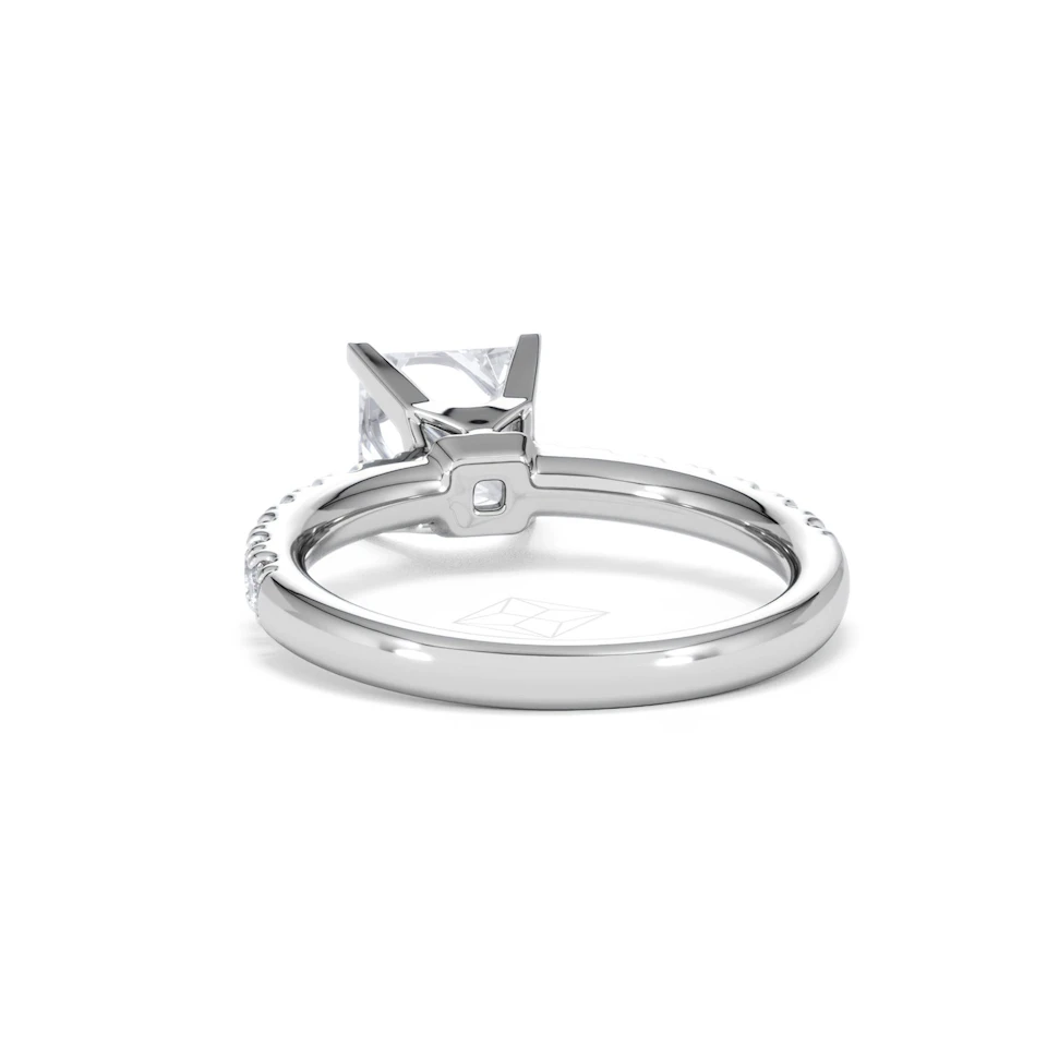 2.10ct Katerina Lab Princess Diamond Engagement Ring 18KW Gold F/VS1