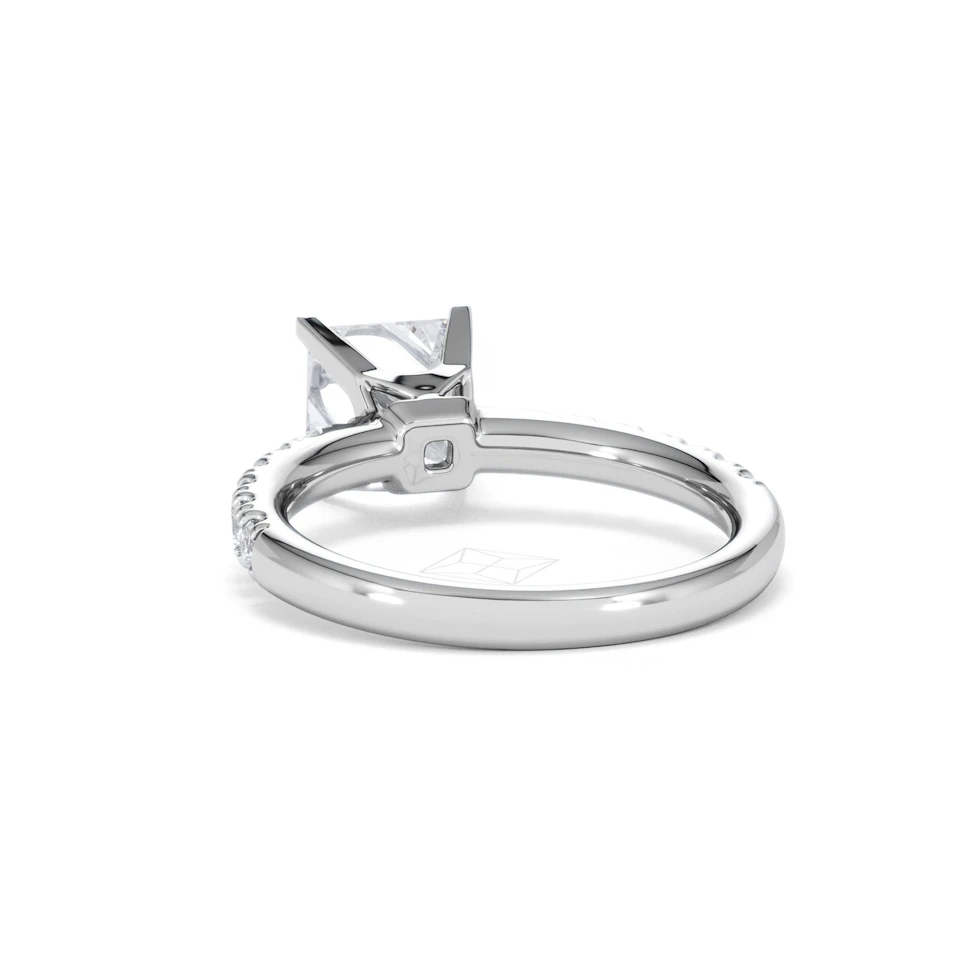 2.10ct Katerina Lab Princess Diamond Engagement Ring 18KW Gold F/VS1