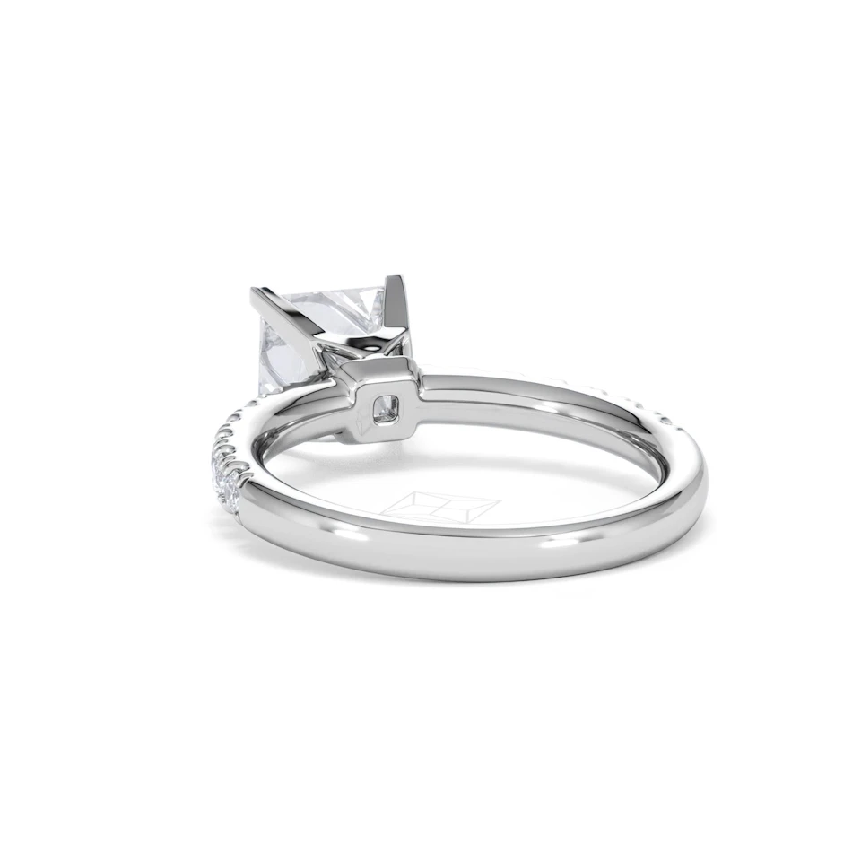 2.10ct Katerina Lab Princess Diamond Engagement Ring 18KW Gold F/VS1