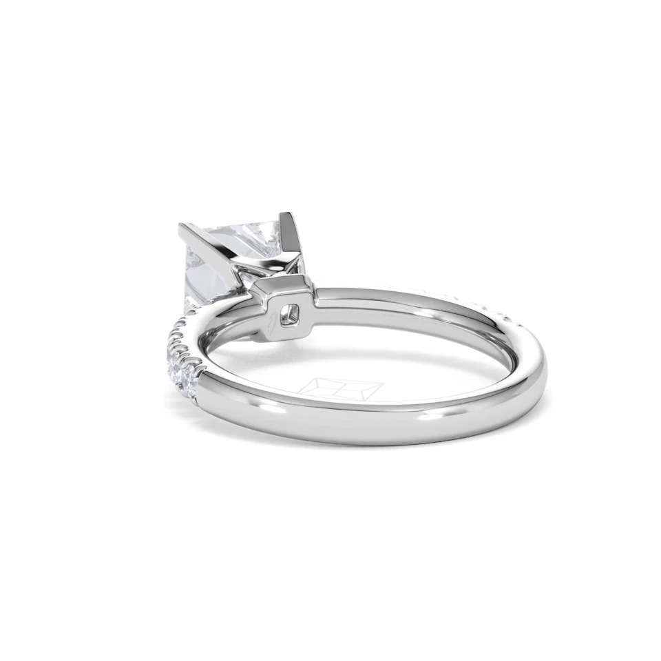 2.10ct Katerina Lab Princess Diamond Engagement Ring 18KW Gold F/VS1