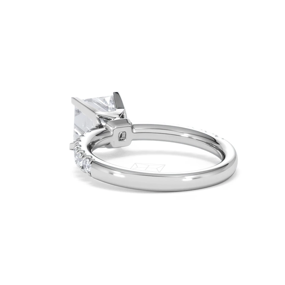 2.10ct Katerina Lab Princess Diamond Engagement Ring 18KW Gold F/VS1