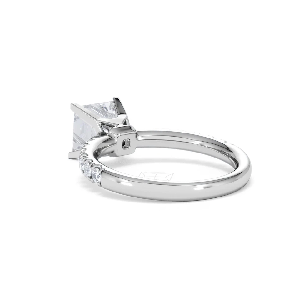 2.10ct Katerina Lab Princess Diamond Engagement Ring 18KW Gold F/VS1