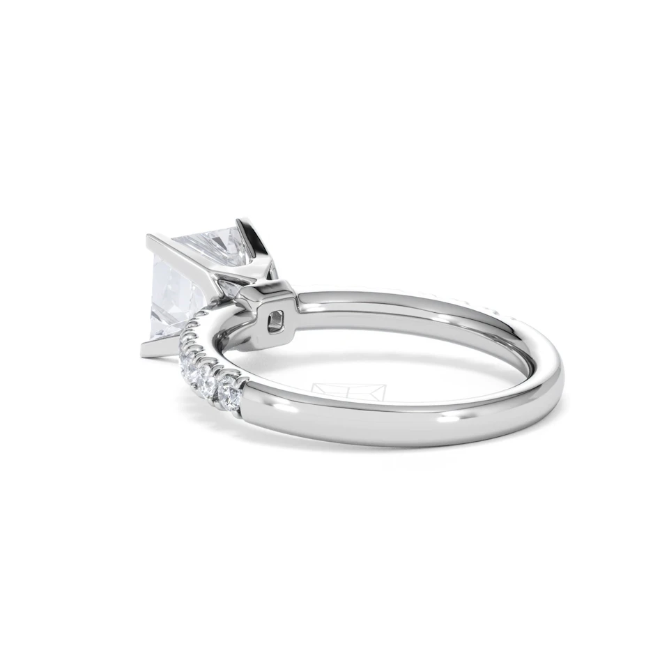 2.10ct Katerina Lab Princess Diamond Engagement Ring 18KW Gold F/VS1