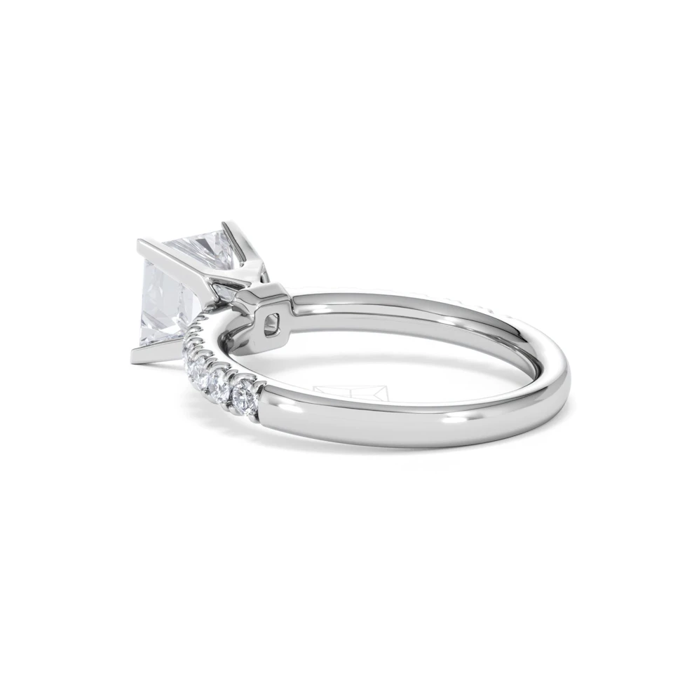 2.10ct Katerina Lab Princess Diamond Engagement Ring 18KW Gold F/VS1