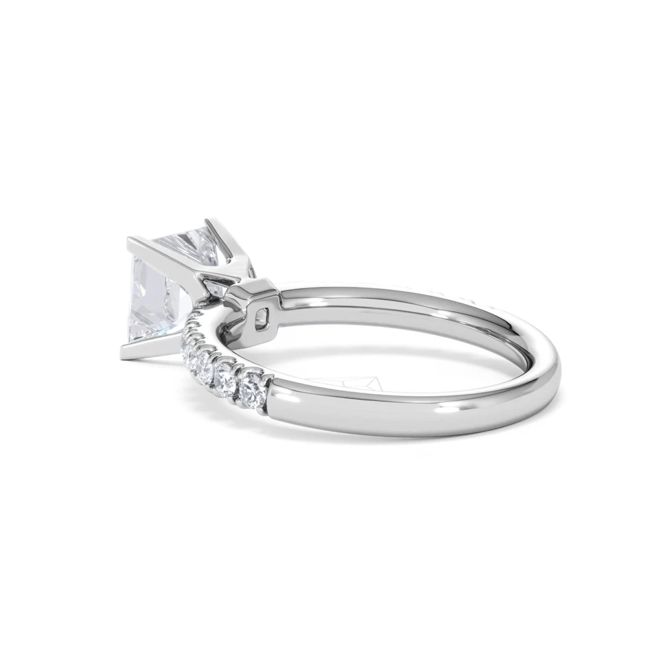 2.10ct Katerina Lab Princess Diamond Engagement Ring 18KW Gold F/VS1