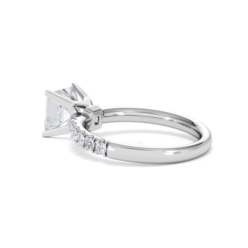 2.10ct Katerina Lab Princess Diamond Engagement Ring 18KW Gold F/VS1