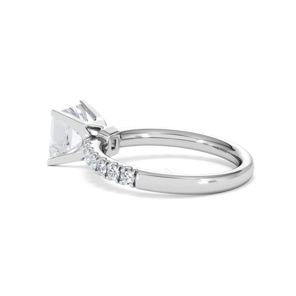 2.10ct Katerina Lab Princess Diamond Engagement Ring 18KW Gold F/VS1