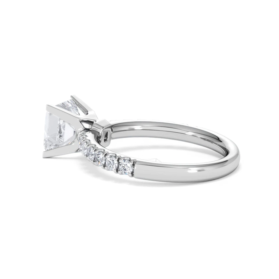 2.10ct Katerina Lab Princess Diamond Engagement Ring 18KW Gold F/VS1