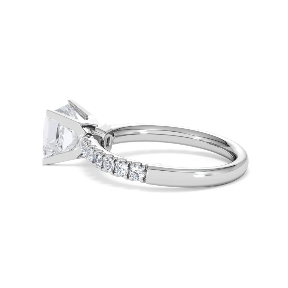 2.10ct Katerina Lab Princess Diamond Engagement Ring 18KW Gold F/VS1
