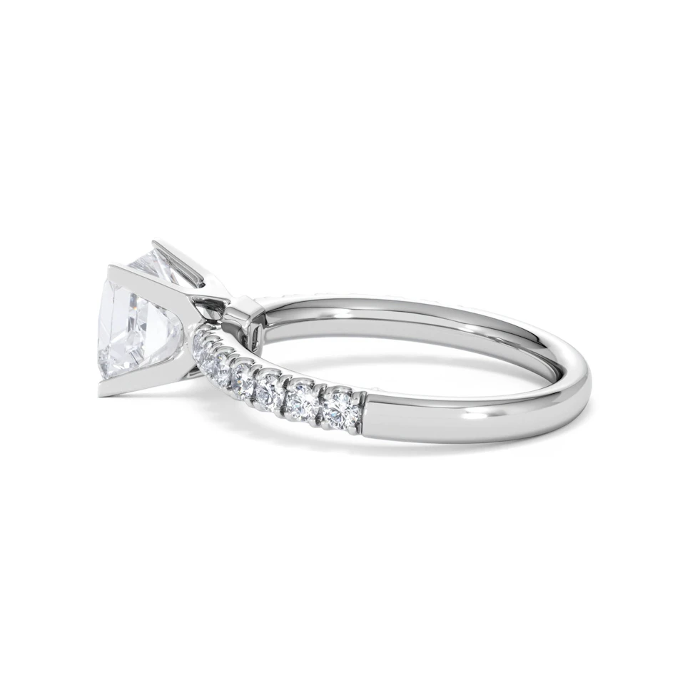 2.10ct Katerina Lab Princess Diamond Engagement Ring 18KW Gold F/VS1