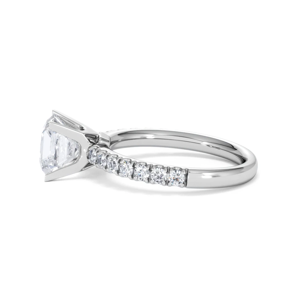 2.10ct Katerina Lab Princess Diamond Engagement Ring 18KW Gold F/VS1