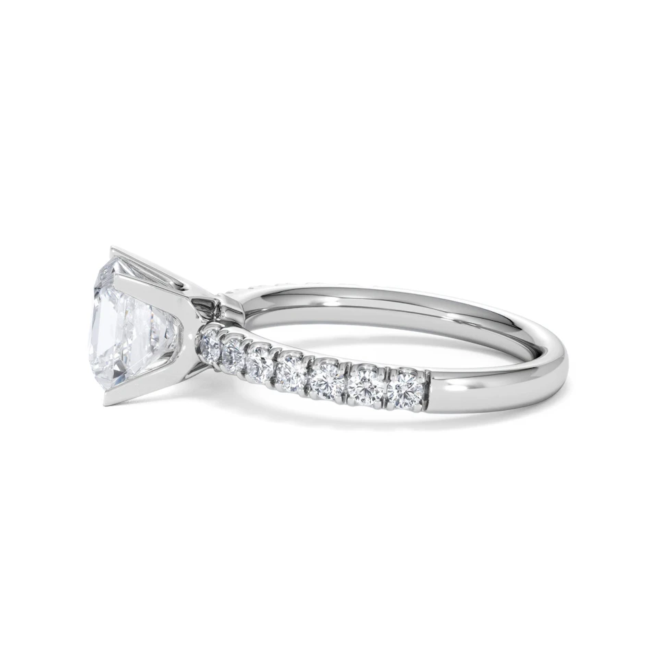 2.10ct Katerina Lab Princess Diamond Engagement Ring 18KW Gold F/VS1