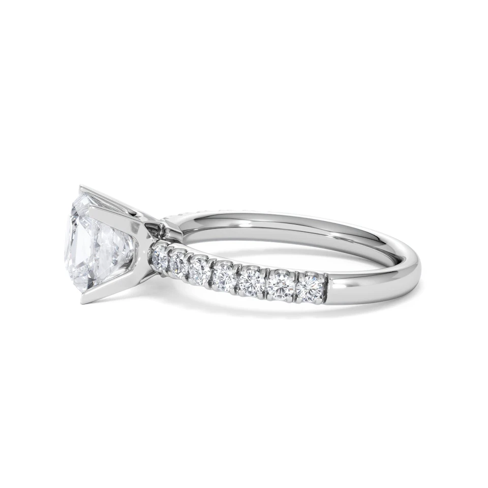 2.10ct Katerina Lab Princess Diamond Engagement Ring 18KW Gold F/VS1