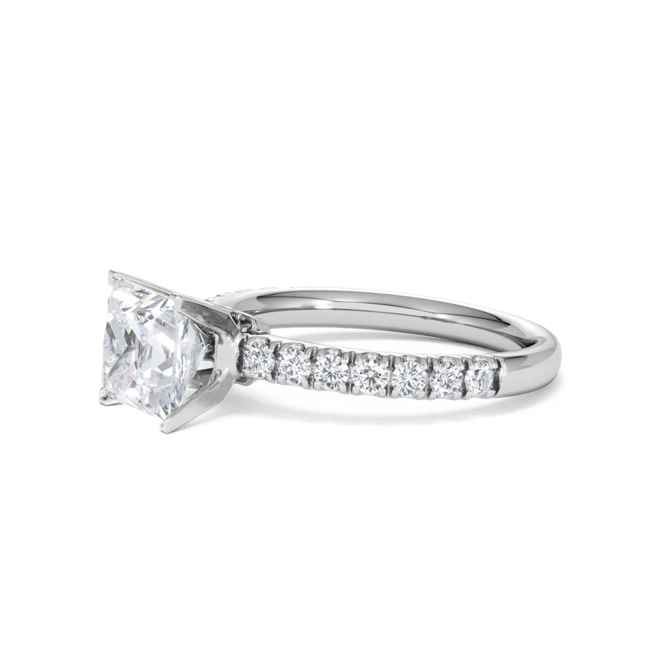 2.10ct Katerina Lab Princess Diamond Engagement Ring 18KW Gold F/VS1