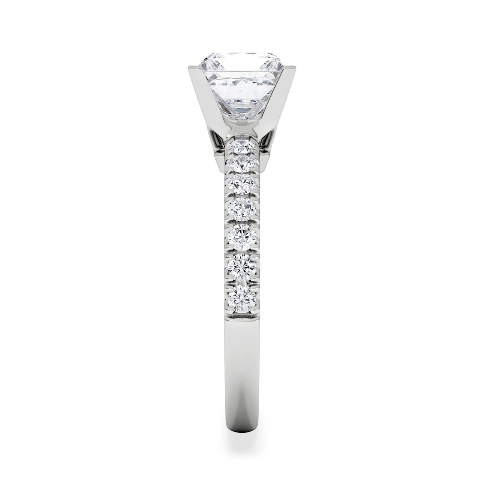 2.10ct Katerina Lab Princess Diamond Engagement Ring 18KW Gold F/VS1
