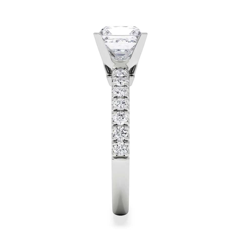 2.10ct Katerina Lab Princess Diamond Engagement Ring Platinum F/VS1