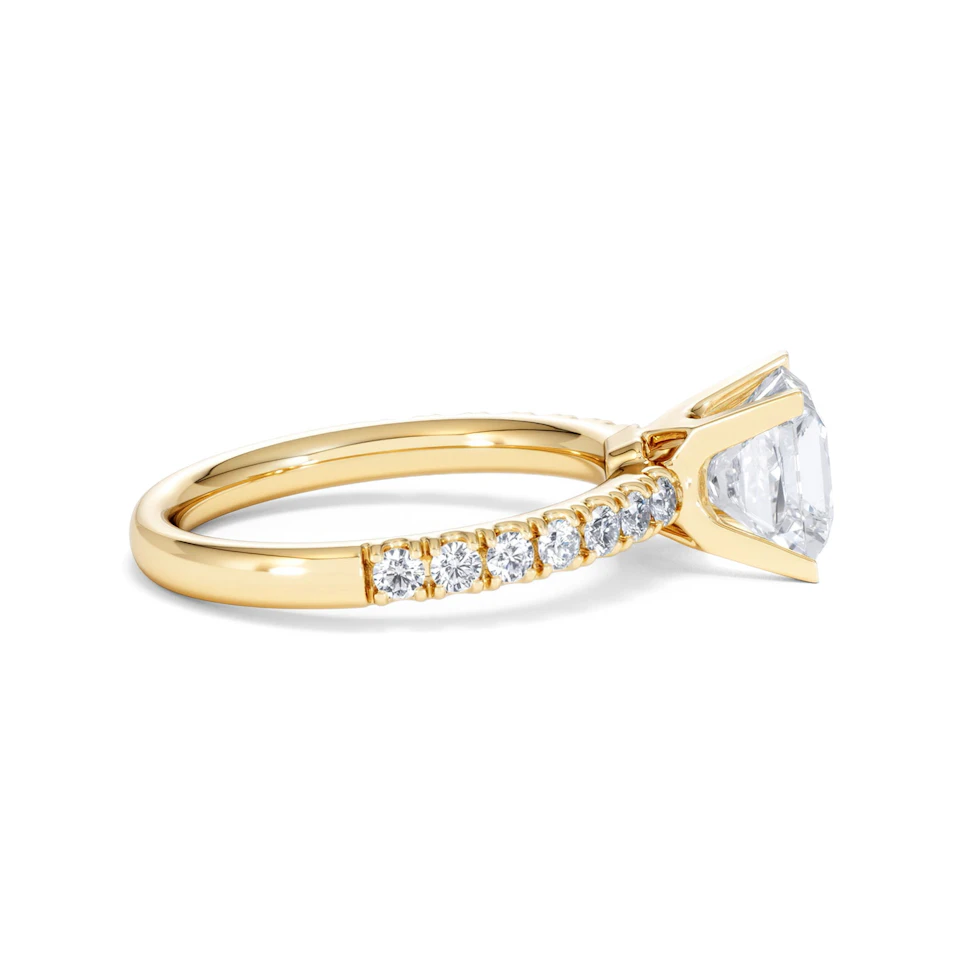 2.10ct Katerina Lab Princess Diamond Engagement Ring 18K Gold F/VS1