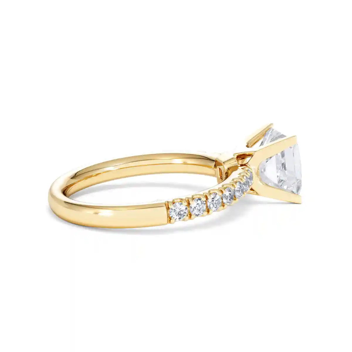 2.10ct Katerina Lab Princess Diamond Engagement Ring 18K Gold F/VS1