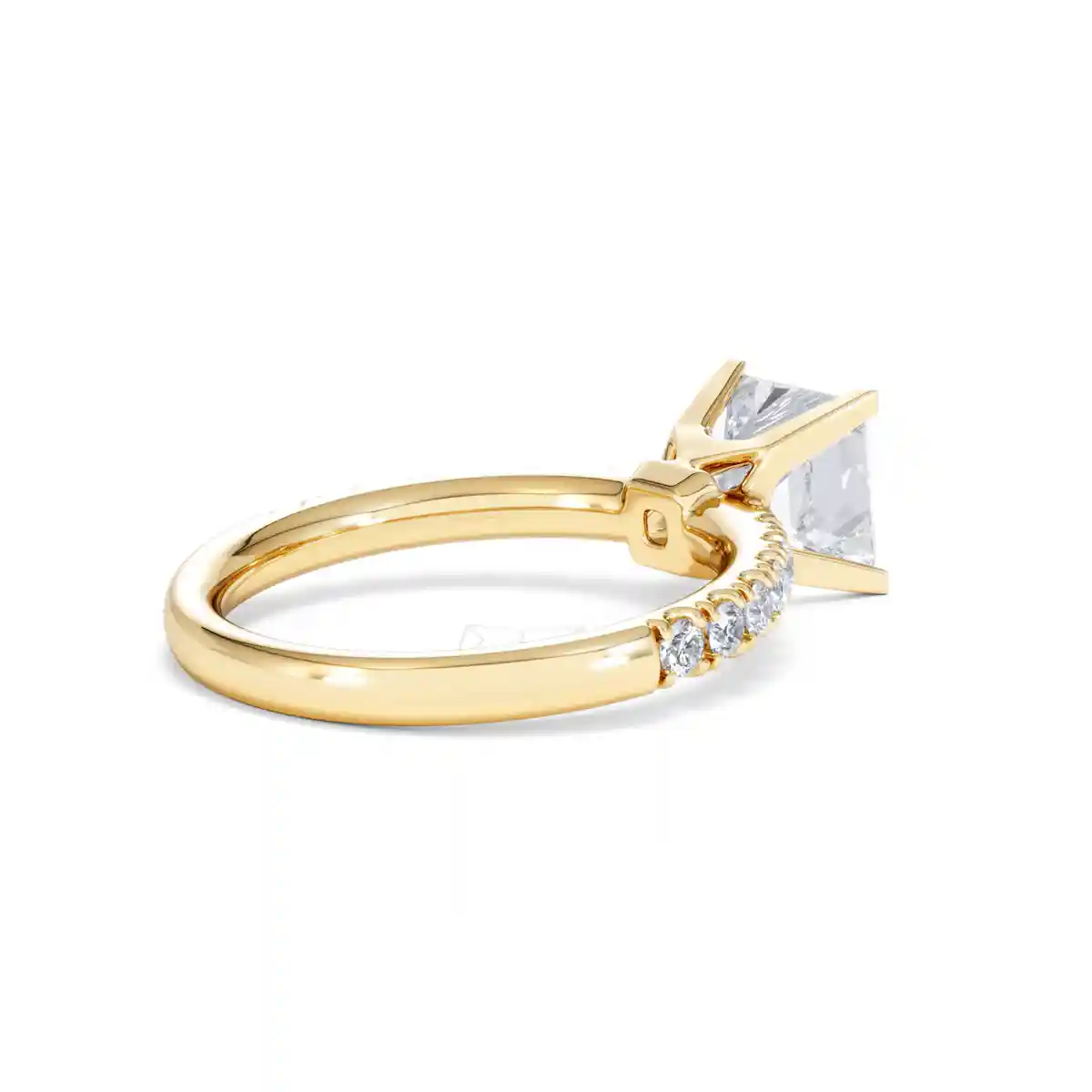 2.10ct Katerina Lab Princess Diamond Engagement Ring 18K Gold F/VS1