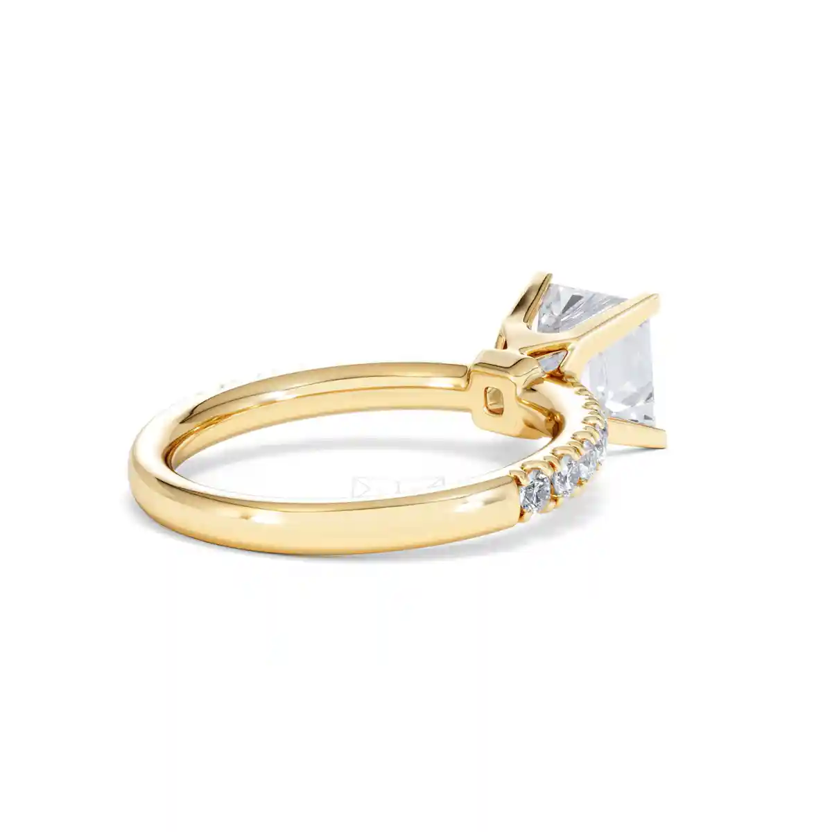 2.10ct Katerina Lab Princess Diamond Engagement Ring 18K Gold F/VS1