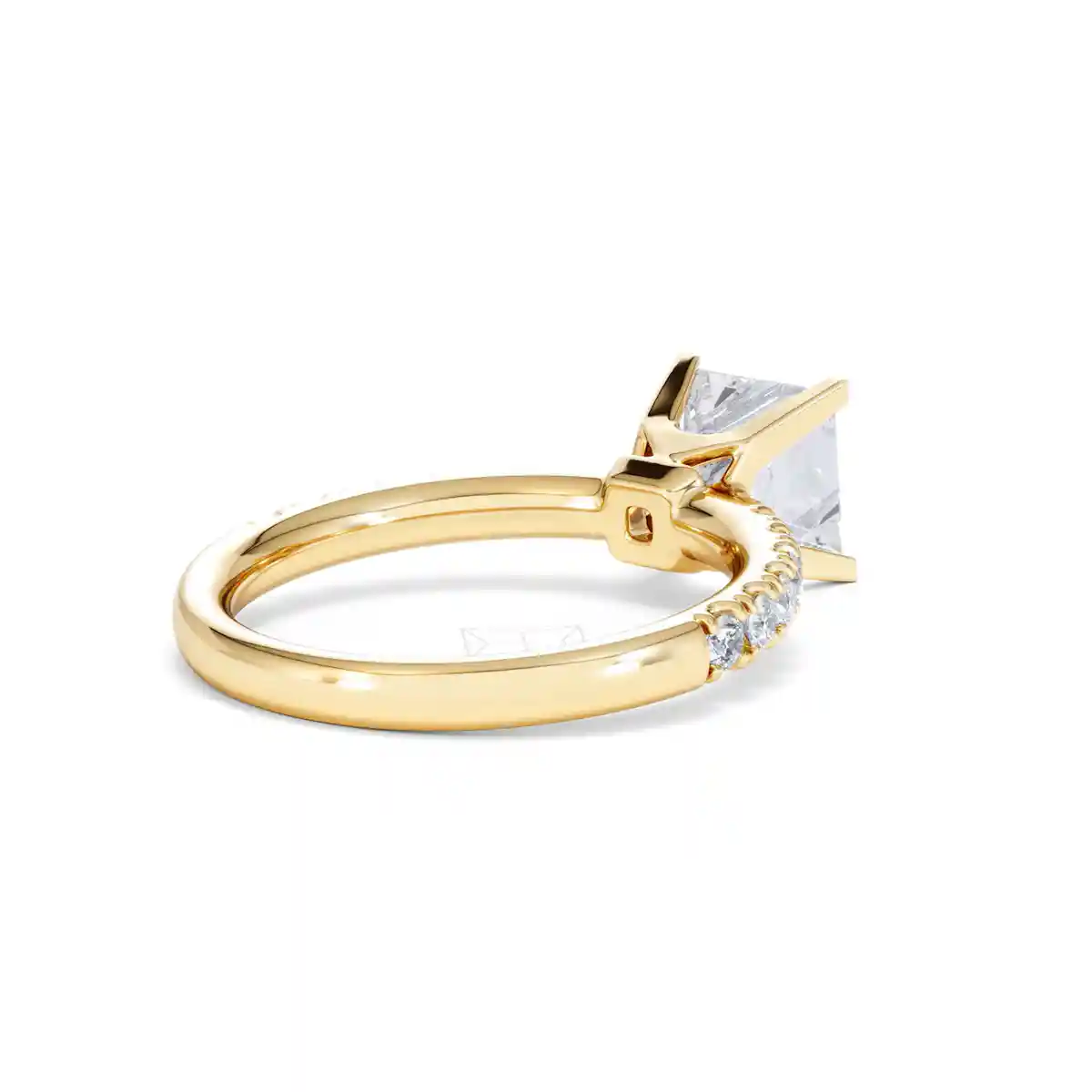 2.10ct Katerina Lab Princess Diamond Engagement Ring 18K Gold F/VS1