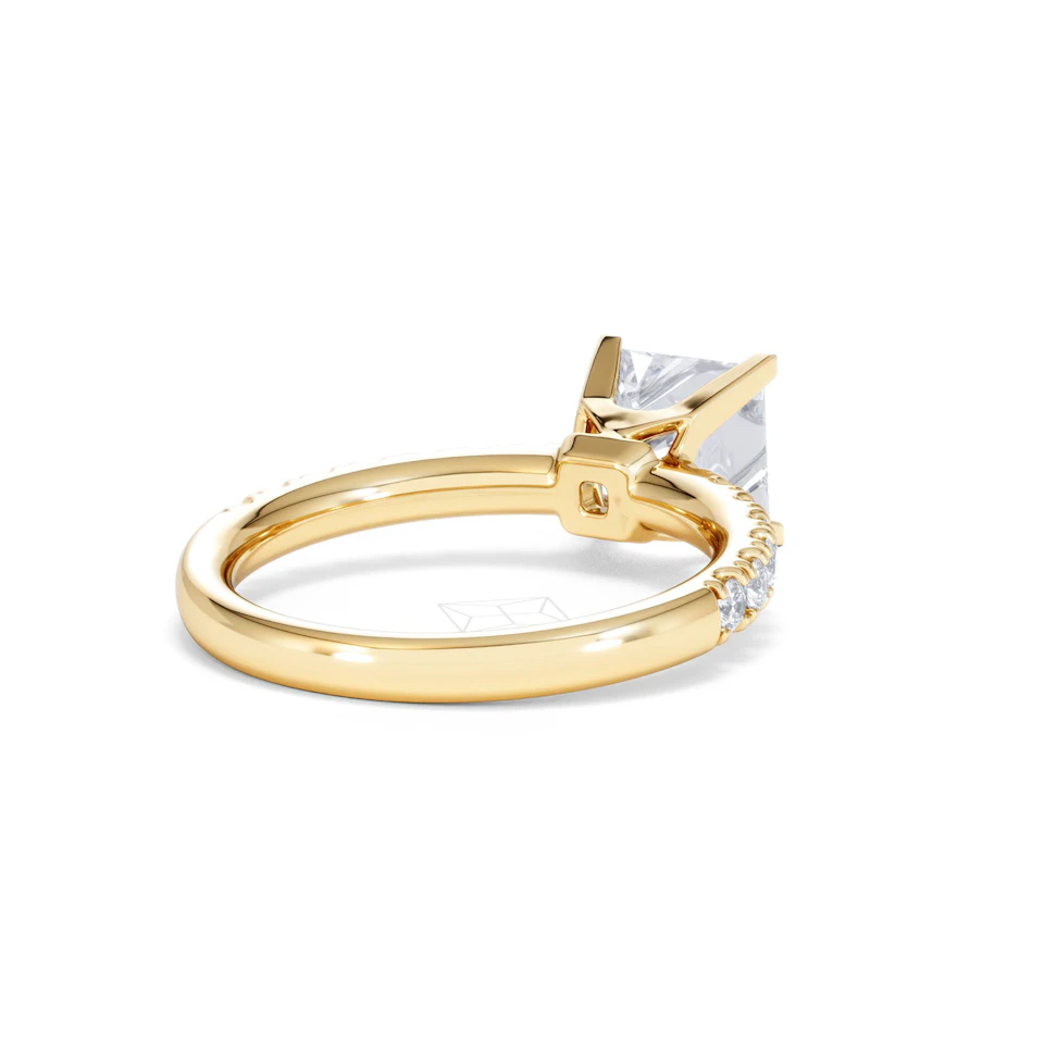 2.10ct Katerina Lab Princess Diamond Engagement Ring 18K Gold F/VS1