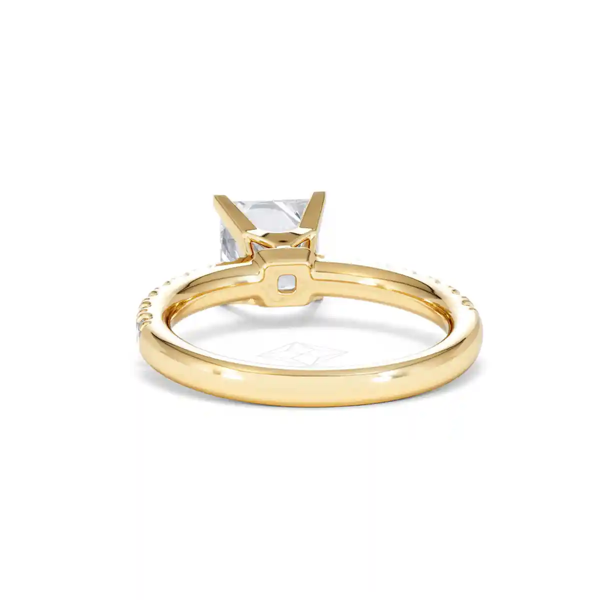 2.10ct Katerina Lab Princess Diamond Engagement Ring 18K Gold F/VS1