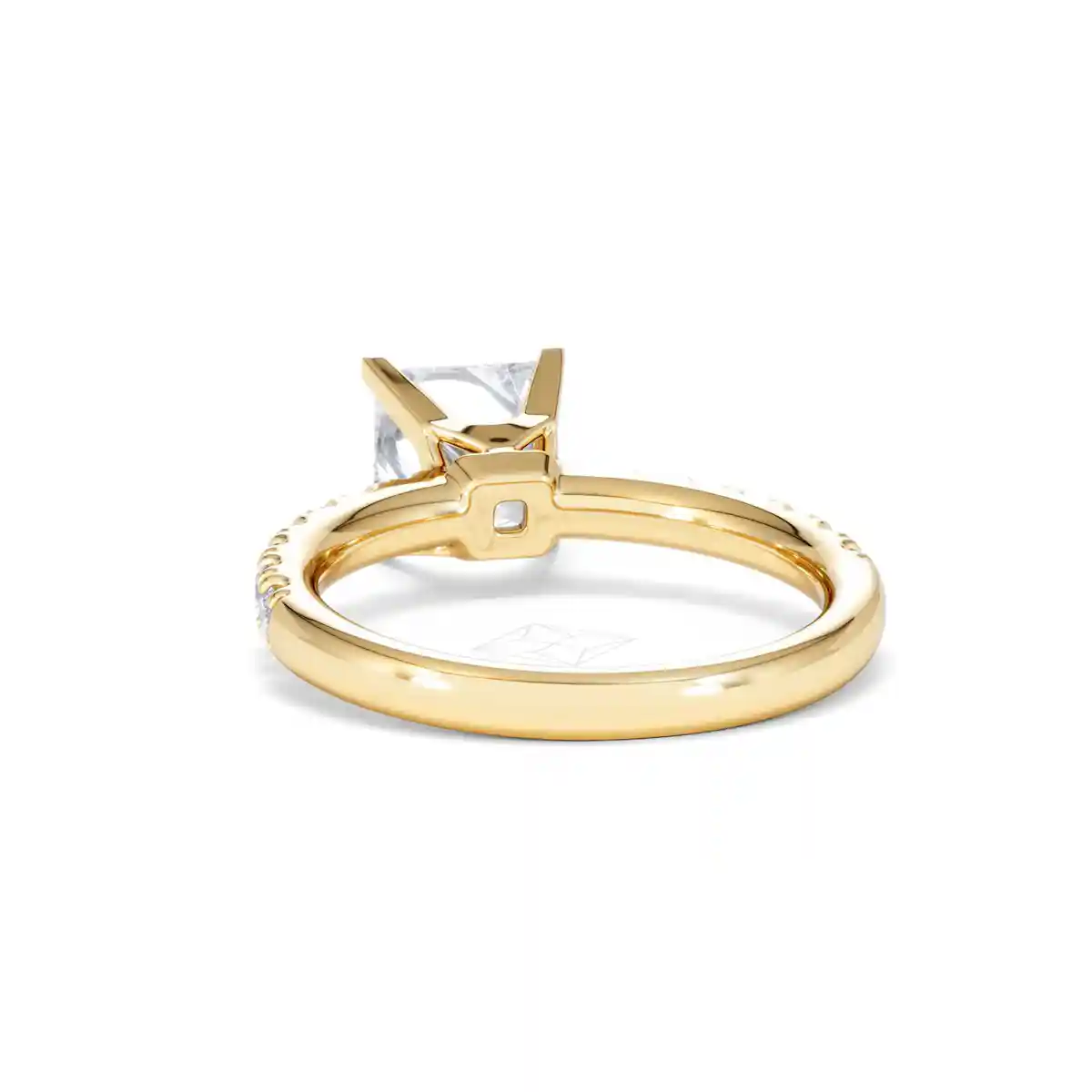 2.10ct Katerina Lab Princess Diamond Engagement Ring 18K Gold F/VS1