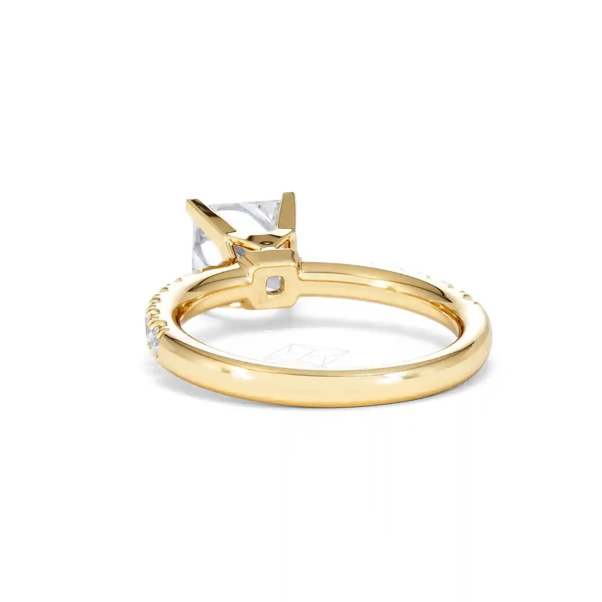 2.10ct Katerina Lab Princess Diamond Engagement Ring 18K Gold F/VS1