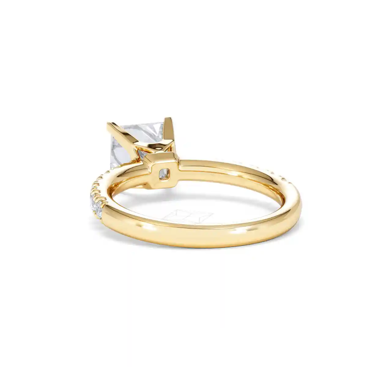 2.10ct Katerina Lab Princess Diamond Engagement Ring 18K Gold F/VS1