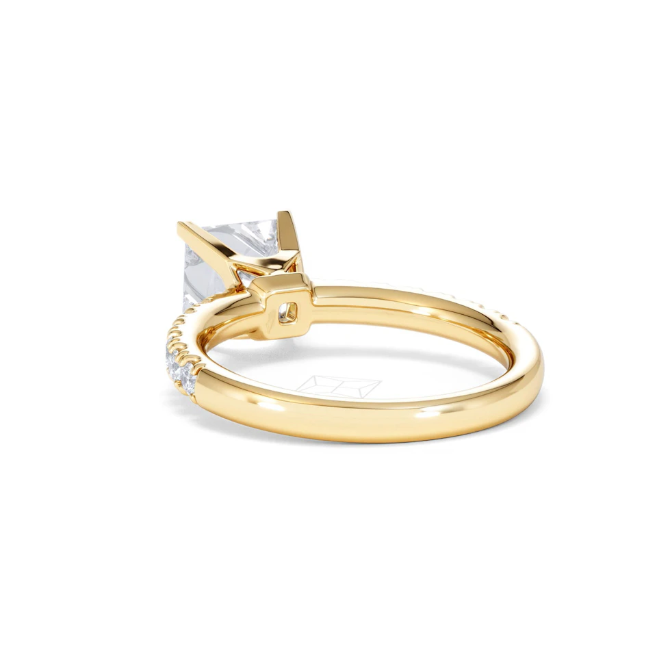 2.10ct Katerina Lab Princess Diamond Engagement Ring 18K Gold F/VS1
