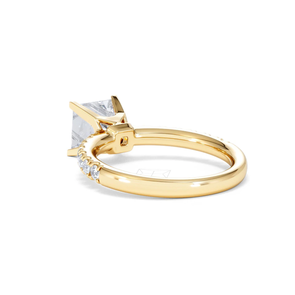 2.10ct Katerina Lab Princess Diamond Engagement Ring 18K Gold F/VS1