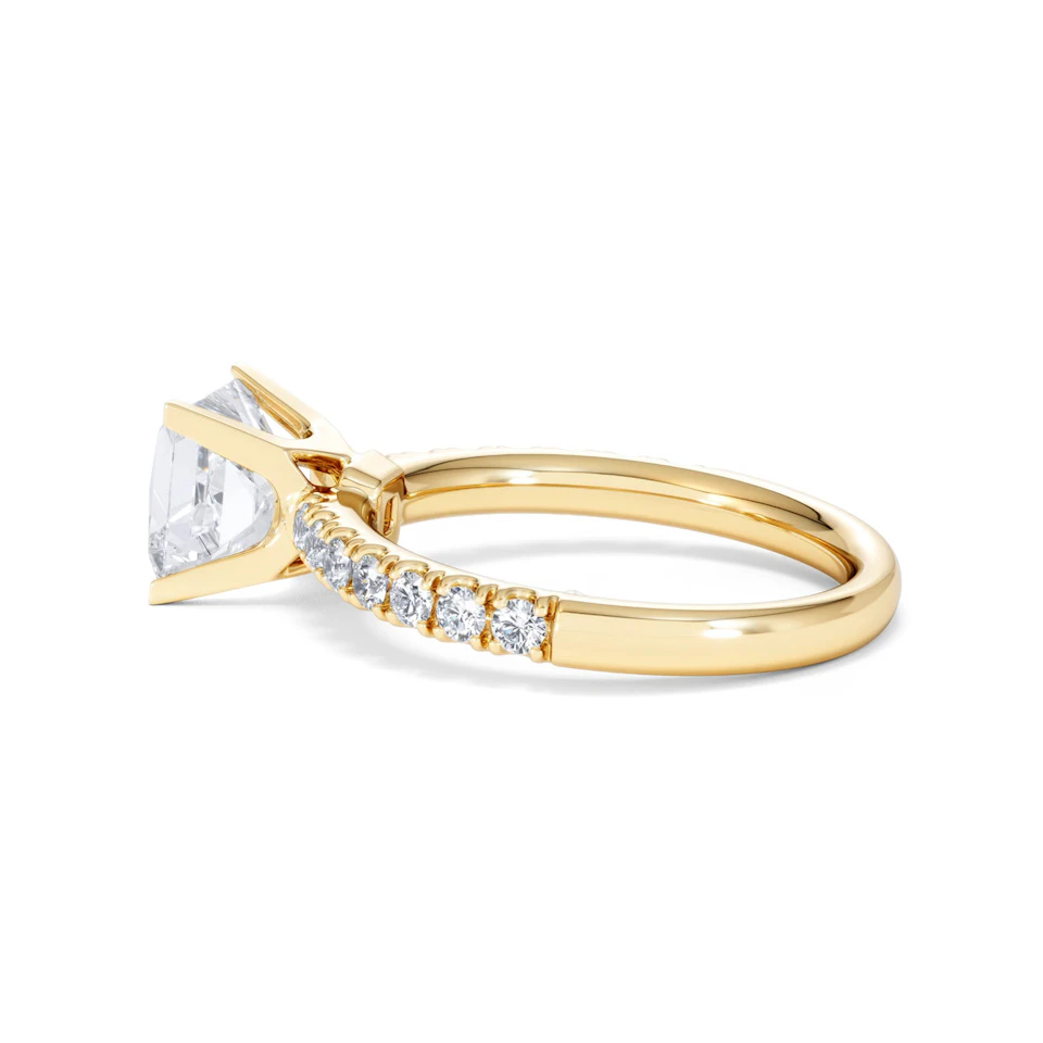 2.10ct Katerina Lab Princess Diamond Engagement Ring 18K Gold F/VS1