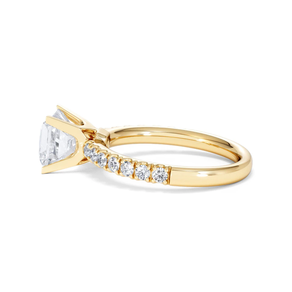2.10ct Katerina Lab Princess Diamond Engagement Ring 18K Gold F/VS1