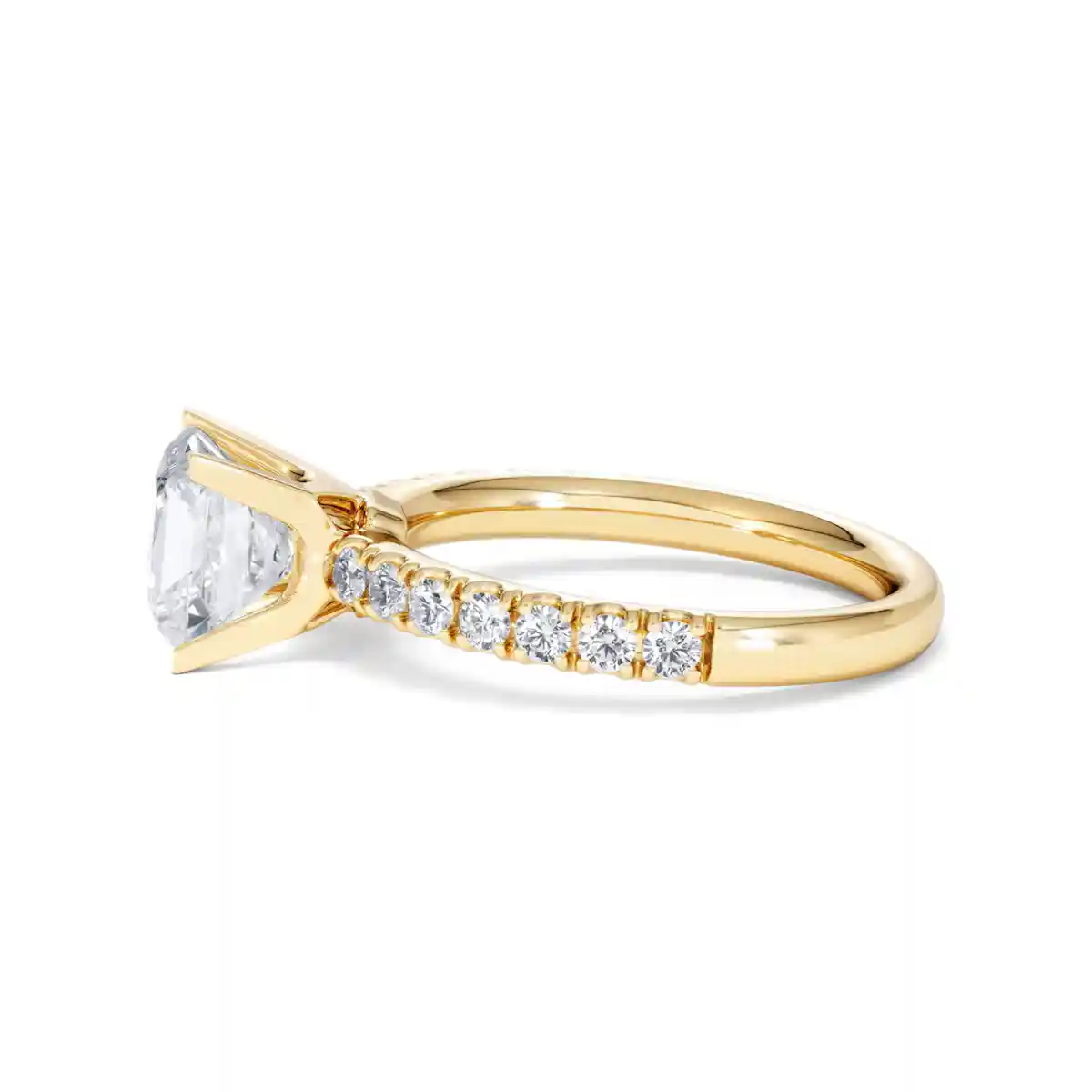 2.10ct Katerina Lab Princess Diamond Engagement Ring 18K Gold F/VS1
