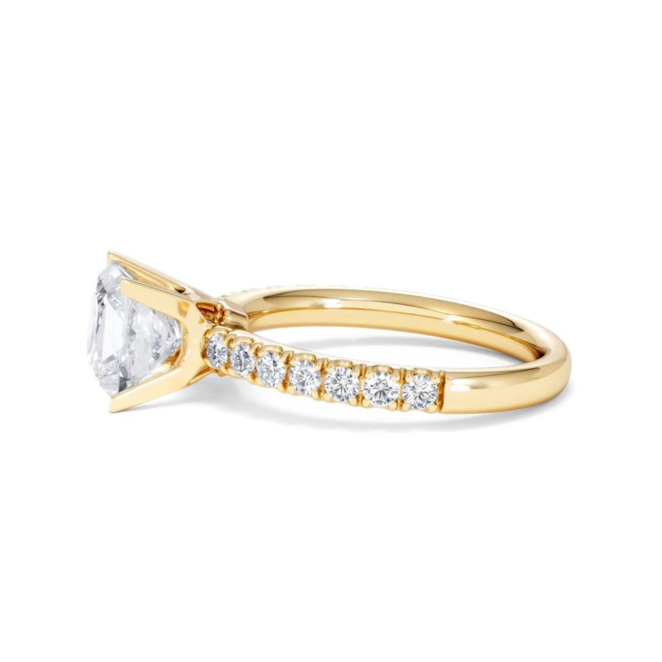 2.10ct Katerina Lab Princess Diamond Engagement Ring 18K Gold F/VS1