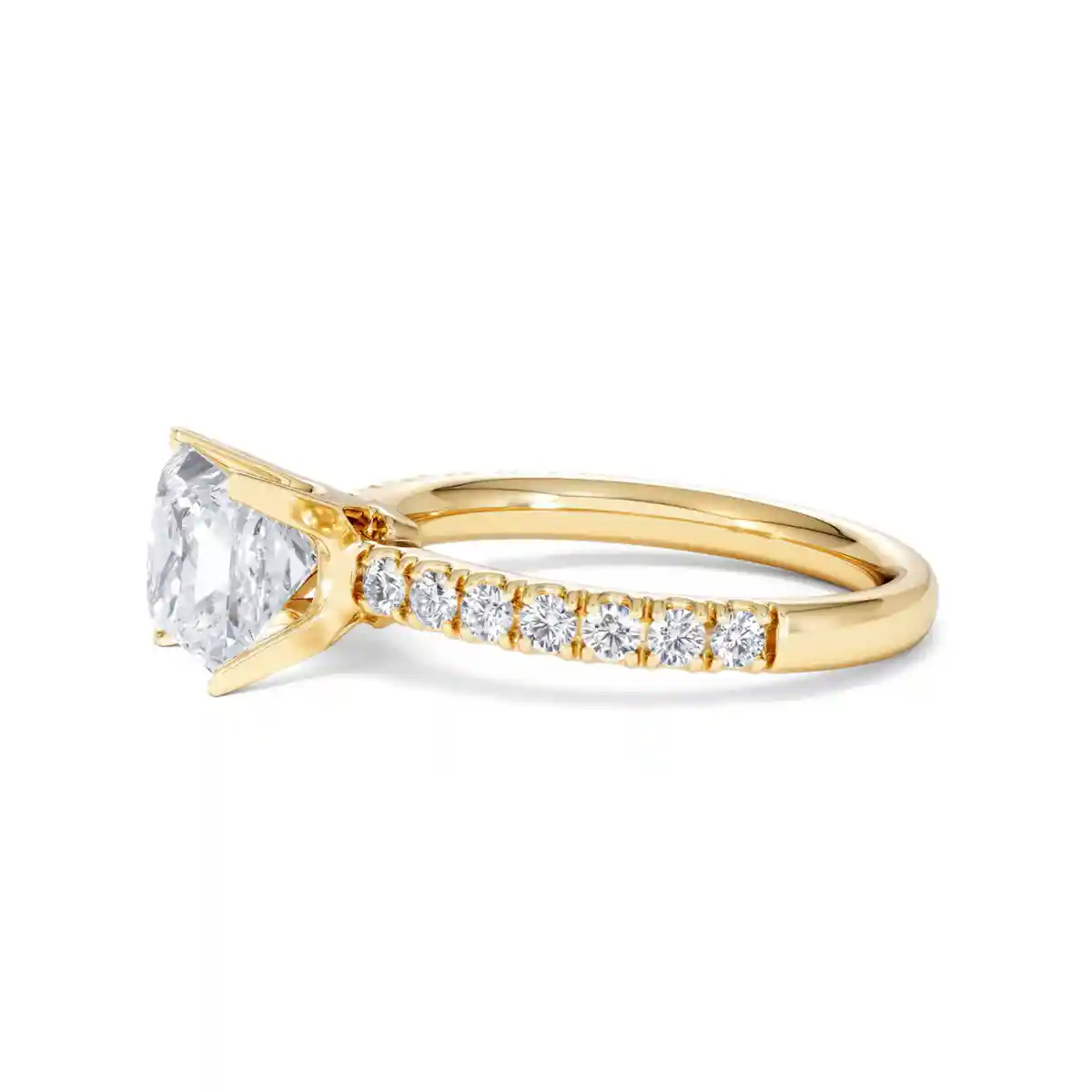 2.10ct Katerina Lab Princess Diamond Engagement Ring 18K Gold F/VS1
