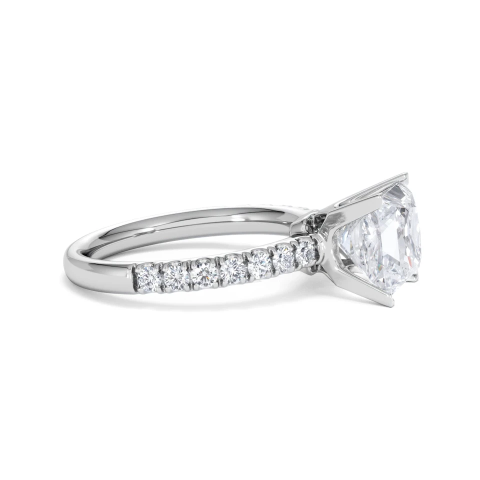 2.60ct Katerina Lab Princess Diamond Engagement Ring Platinum F/VS1