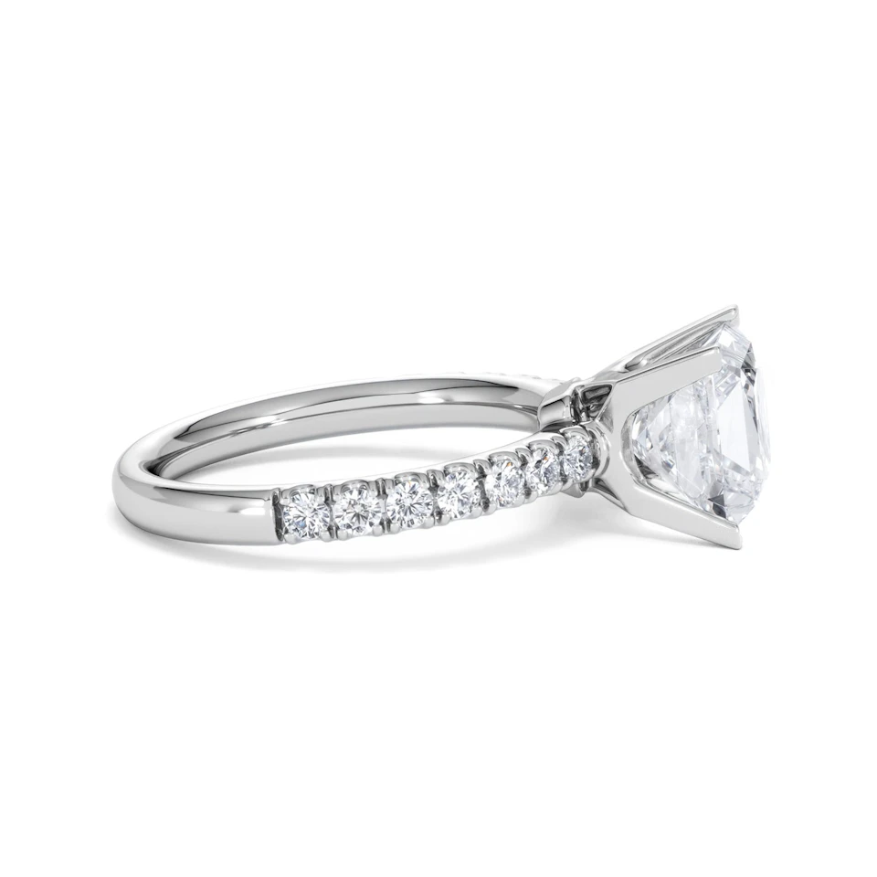 2.60ct Katerina Lab Princess Diamond Engagement Ring Platinum F/VS1